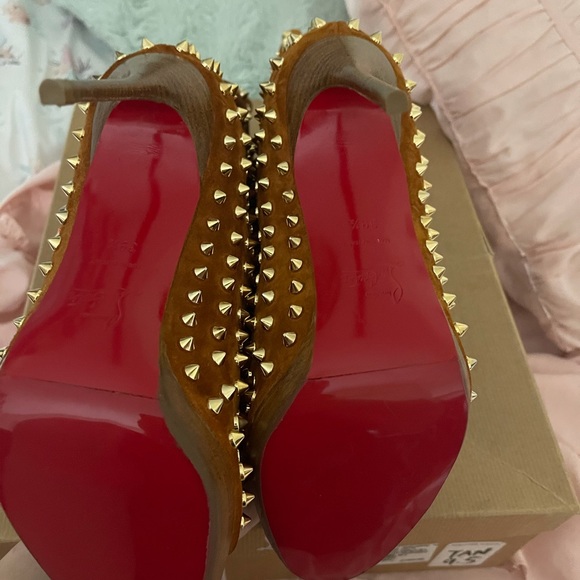 Louboutins Guerilla Spike Bootie Open Toe - Picture 3 of 5